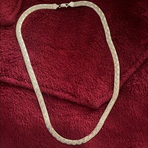 Vintage 925 Sterling Silver Diamond Cut Necklace 20”